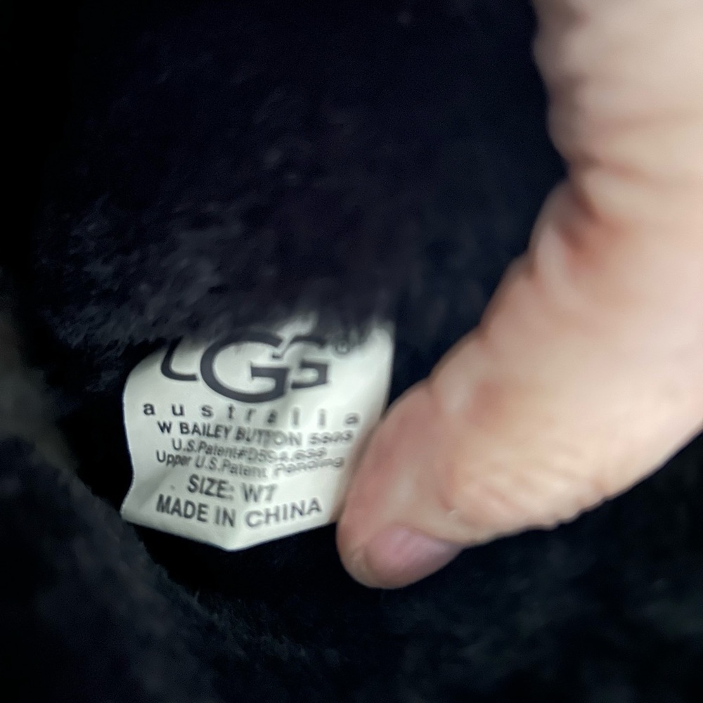 UGG Black Suede Bailey Button II Boots - Picture 10 of 12
